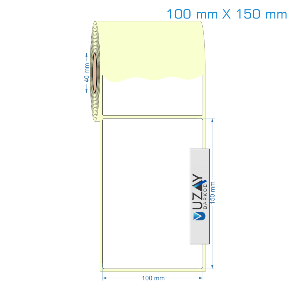 100×150 mm Termal Etiket