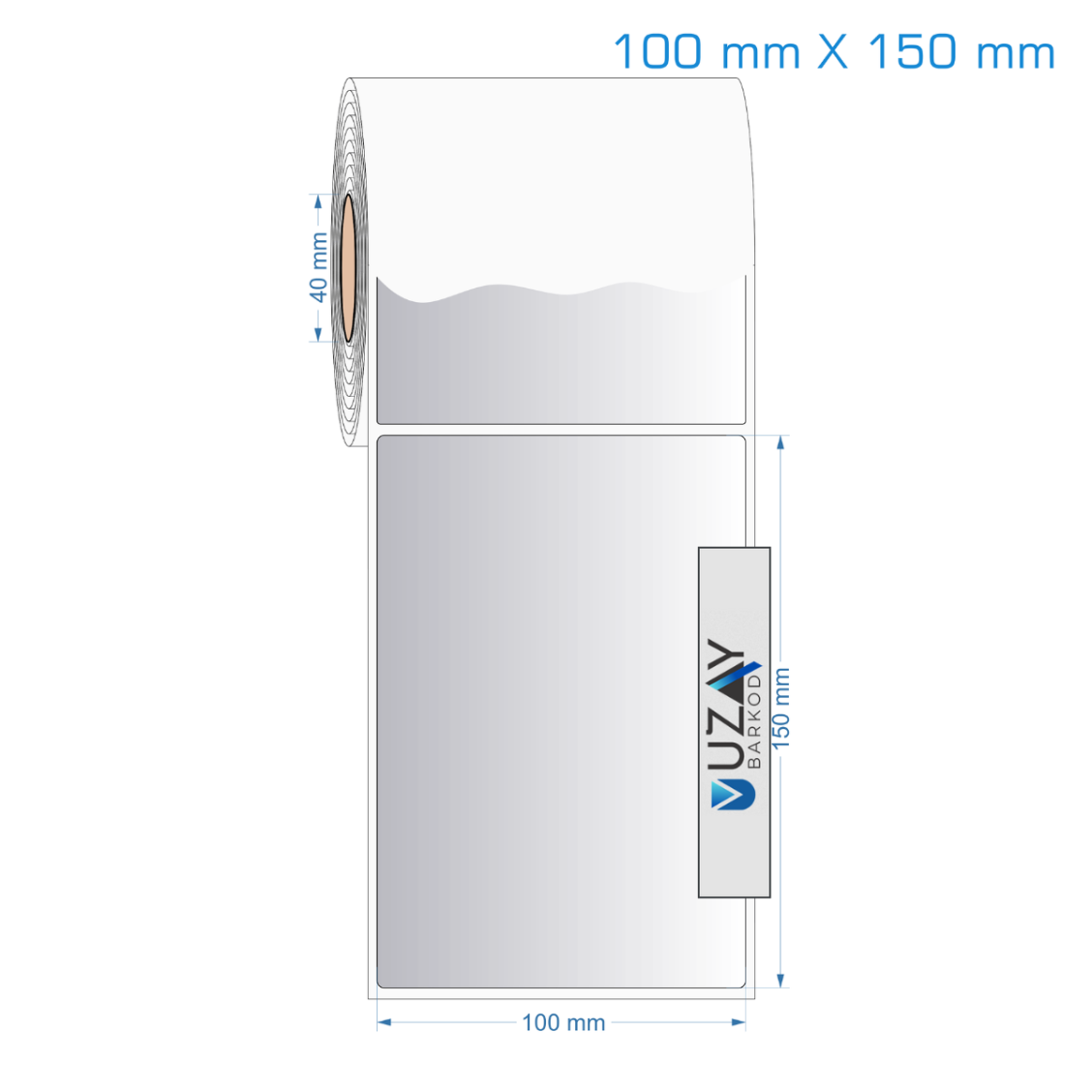 100×150 mm Silvermat Etiket