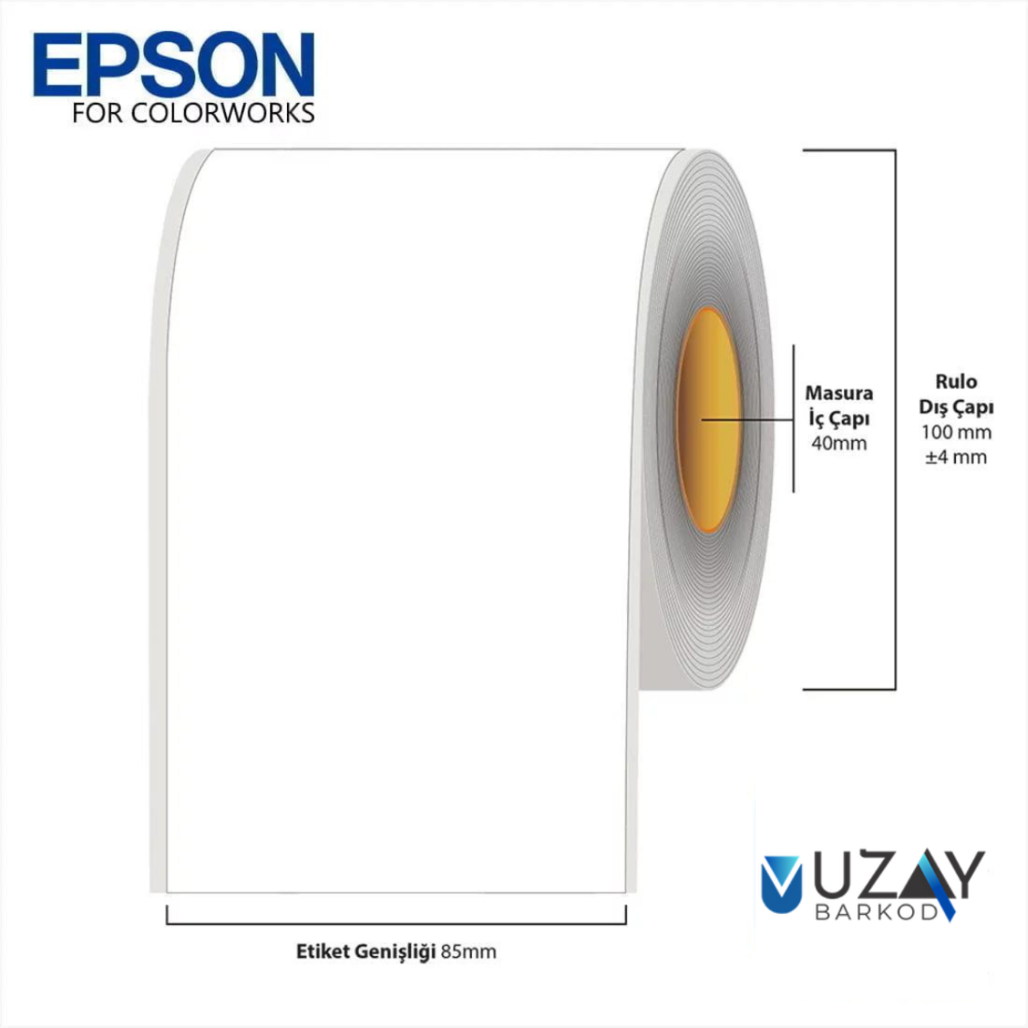 85 mm X 35 mt Epson Etiketi