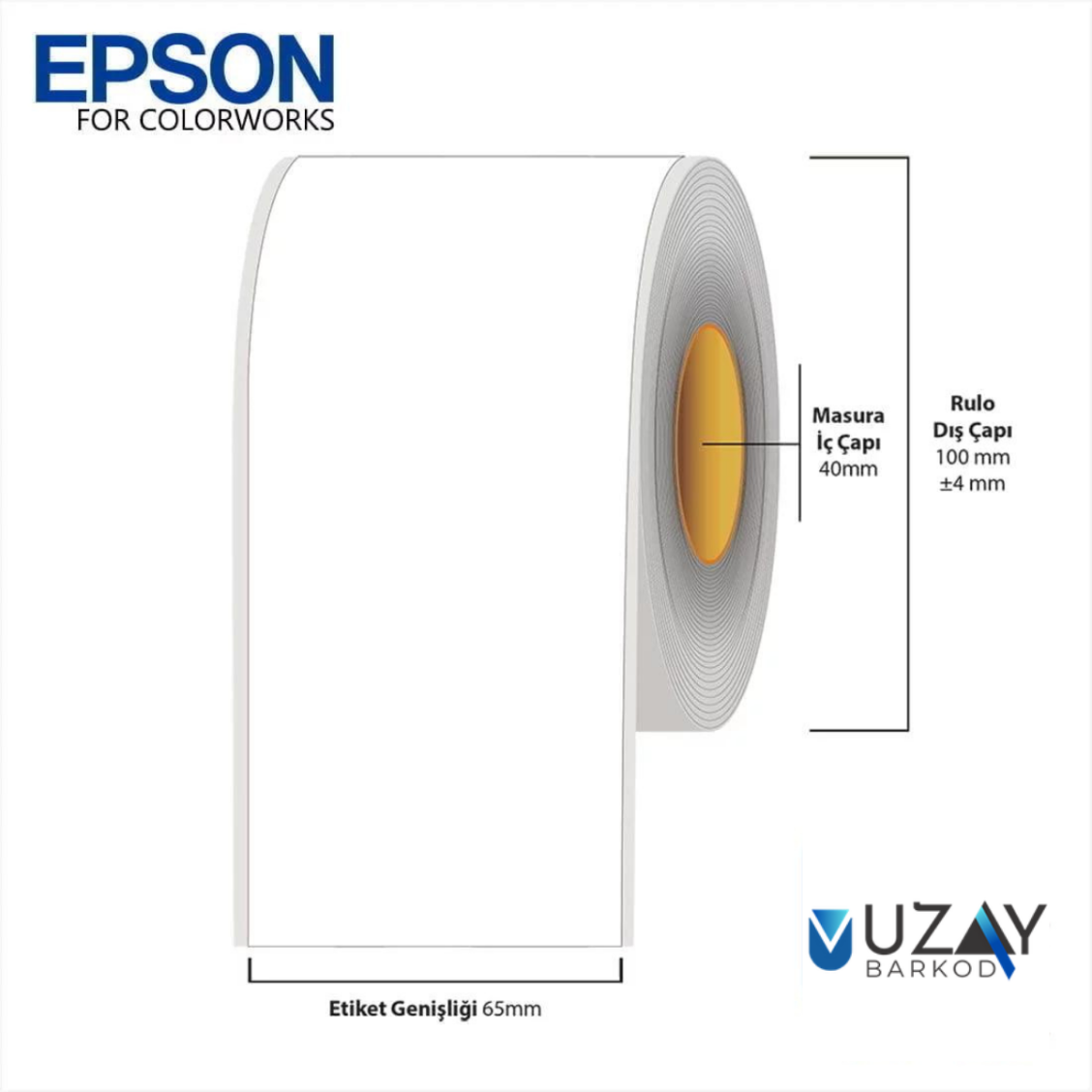 65 mm X 35 mt Epson Etiketi