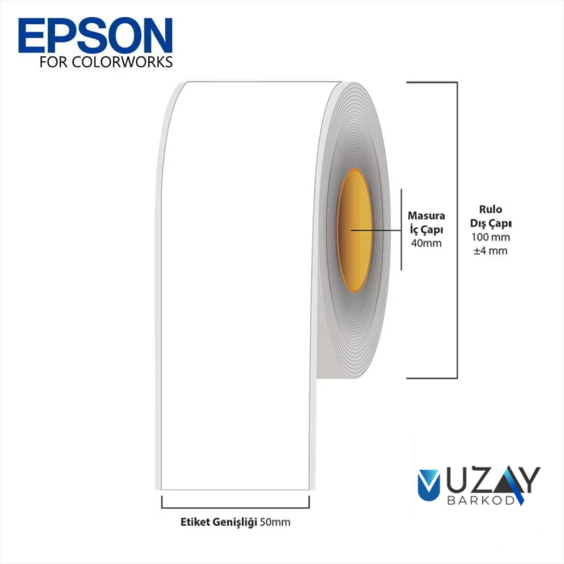 50 mm X 35 mt Epson Etiketi