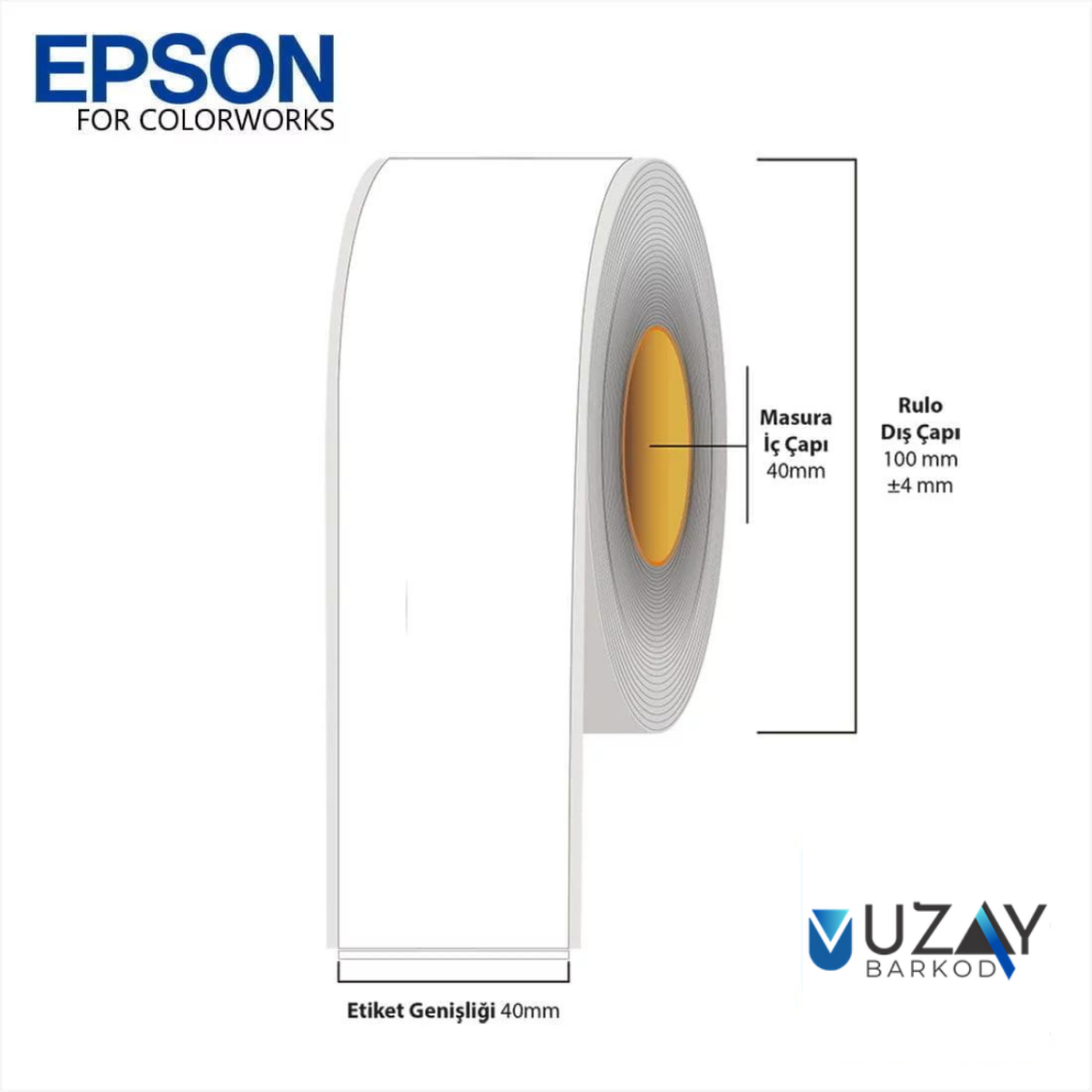 40 mm X 35 mt Epson Etiketi