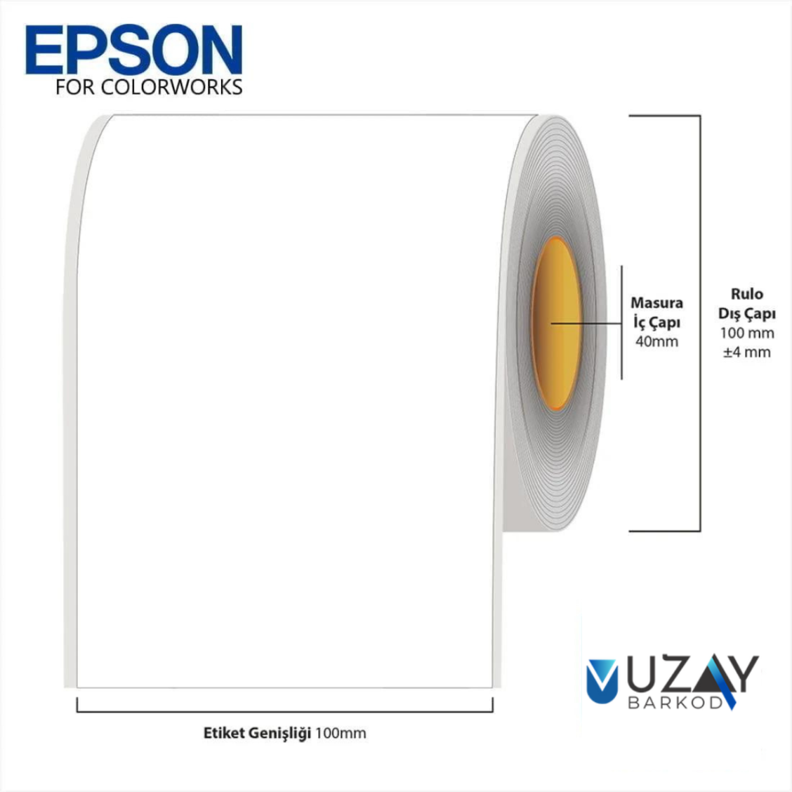 100 mm X 35 mt Epson Etiketi